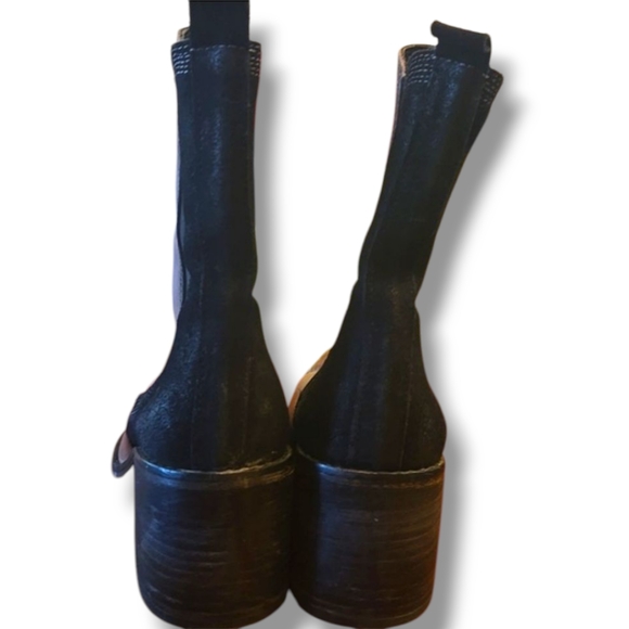 Free People Benson Brown and Black Leather Chelsea Boots - Picture 6 of 10